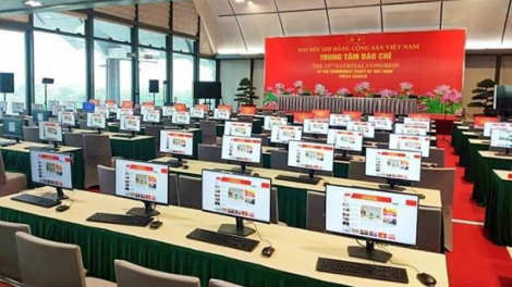 Tác nghiệp báo chí tại Đại hội XIII: An toàn và thuận tiện (22/01/2021)