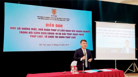 Tháo gỡ vướng mắc pháp lý cho doanh nghiệp trong bối cảnh dịch Covid-19.(29/11/2021)
