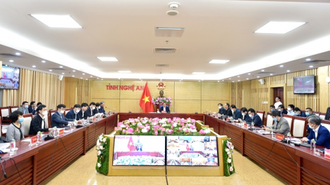 Phó Thủ tướng Lê Văn Thành chủ trì hội nghị về tình hình thực hiện dự án cao tốc Bắc-Nam phía Đông (11/12/2021)