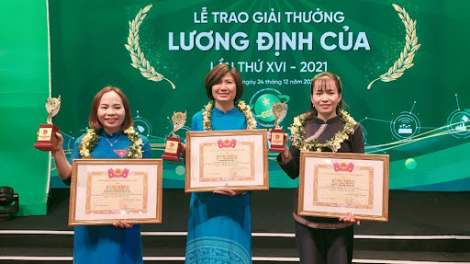 Chị Nguyễn Thị Trâm giám đốc 9x đạt giải thưởng Lương Định Của năm 2021 (27/12/2021)