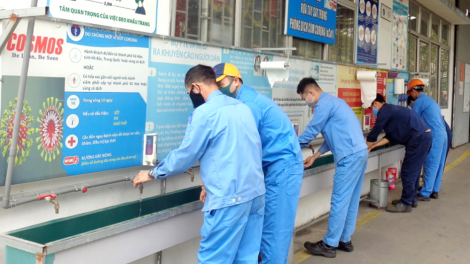 Tăng cường phòng dịch trong khu công nghiệp (30/4/2021)
