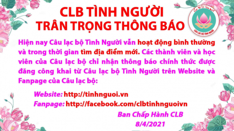 CLB Tình Người có dừng hoạt động như thông báo? (08/04/2021)