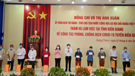 Phó CT nước làm việc tại Kiên Giang về phòng, chống dịch covid 19 trên tuyến biên giới  (08/06/2021)