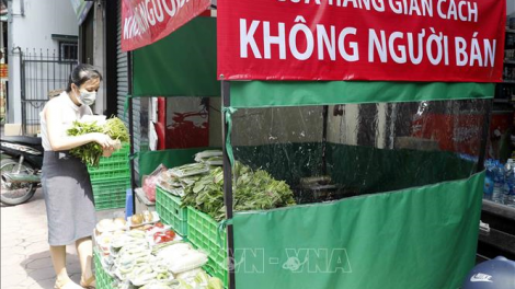 Cửa hàng không người bán đảm bảo an toàn phòng chống dịch (25/8/2021)