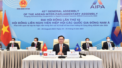AIPA-42: Phát triển quan hệ hợp tác nghị viện trong lĩnh vực kỹ thuật số bao trùm hướng tới Cộng đồng ASEAN năm 2025 (25/8/2021)