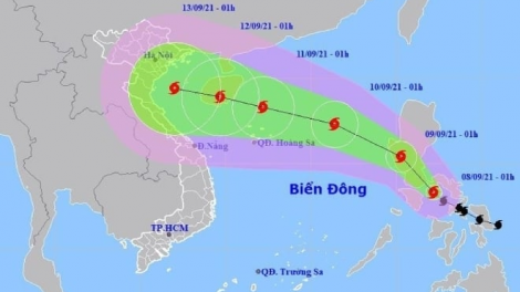 Bão nối tiếp bão tiến vào biển Đông (08/09/2021)