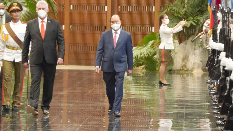 Lễ đón trọng thể Chủ tịch nước Nguyễn Xuân Phúc thăm chính thức Cuba (20/09/2021)