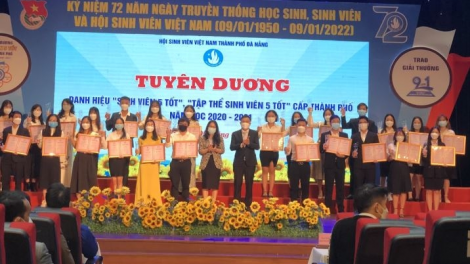 Đà Nẵng: Hơn 150 sinh viên đạt danh hiệu “Sinh viên 5 tốt” cấp thành phố và “Giải thưởng 9/1 (05/01/2022)