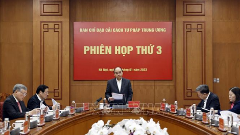 THỜI SỰ 12H TRƯA 9/1/2023: Chủ tịch nước Nguyễn Xuân Phúc chủ trì Phiên họp thứ 3 của Ban Chỉ đạo Cải cách Tư pháp Trung ương.