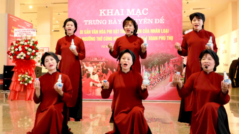 Trưng bày chuyên đề Tín ngưỡng thờ cúng Hùng Vương và hát Xoan Phú Thọ tại Đắk Lắk (03/10/2023)