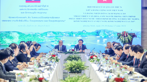 Việt Nam - Lào nghiên cứu hoàn thiện lý luận về phát triển văn hoá, con người (20/12/2023)