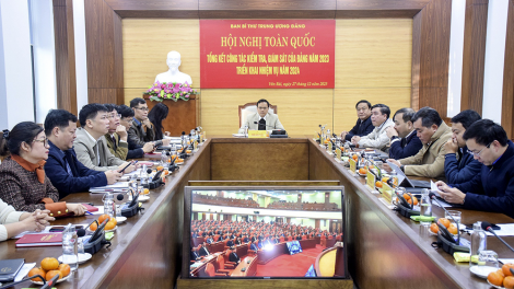 Hội nghị toàn quốc tổng kết công tác kiểm tra, giám sát của Đảng năm 2023 (27/12/2023)