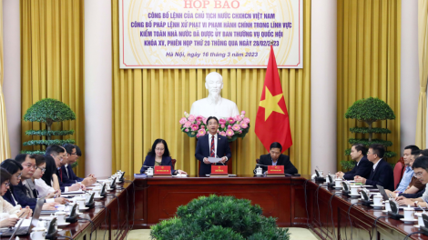 Công bố Lệnh của Chủ tịch nước về Pháp lệnh Xử phạt vi phạm hành chính trong lĩnh vực kiểm toán (16/3/2023)