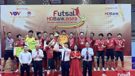 Đại học Đà Lạt đoạt ngôi địch Giải Futsal HDBank sinh viên khu vực Tây Nguyên năm 2023 (11/6/2023)