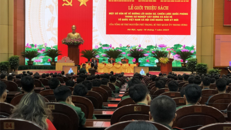 Lễ giới thiệu sách của Tổng Bí thư Nguyễn Phú Trọng về quân sự, quốc phòng (18/7/2023)