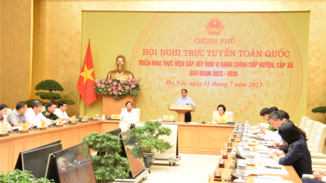 THỜI SỰ 12H TRƯA 31/7/2023 : Thủ tướng Phạm Minh Chính chủ trì Hội nghị trực tuyến toàn quốc triển khai thực hiện sắp xếp đơn vị hành chính cấp huyện, cấp xã.