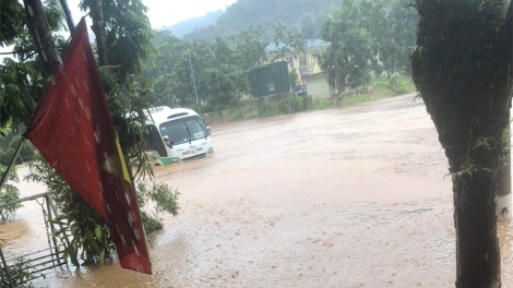 Mưa diện rộng gây ngập lụt ở Sơn La (15/7/2023)