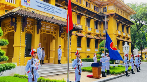 Lễ thượng cờ nhân kỷ niệm 56 năm thành lập ASEAN (8/8/2023)