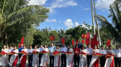 Bạc Liêu: Khánh thành “Đường cờ Tổ quốc” tại Khu Di tích lịch sử quốc gia đặc biệt Căn cứ Cái Chanh (23/8/2023)