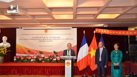 Đại sứ quán Việt Nam tại Pháp tổ chức kỷ niệm 78 năm Quốc khánh Việt Nam (15/9/2023)