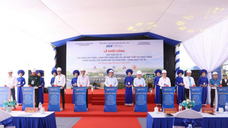 Khởi công Dự án xây dựng nhà ga hàng hóa - Cảng Hàng không quốc tế Cát Bi (16/11/2024)