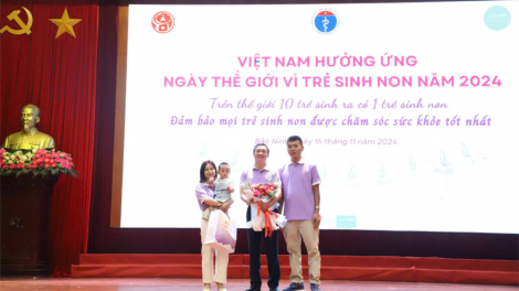 Cứ 10 trẻ được sinh ra thì có 1 trường hợp sinh non (16/11/2024)