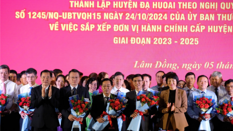 Lâm Đồng công bố thành lập huyện mới Đạ Huoai (5/12/2024)