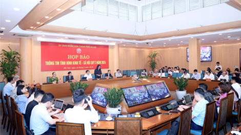 Hà Nội họp báo thông tin về tình hình kinh tế xã hội (28/3/2024
