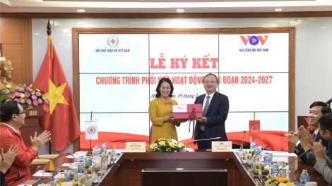 Đài TNVN và Trung ương Hội Chữ thập đỏ Việt Nam ký Bản ghi nhớ phối hợp tuyên truyền (19/3/2024)
