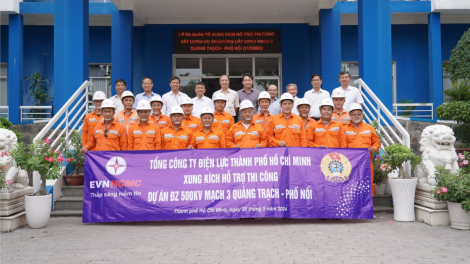 150 thành viên của EVNHCMC lên đường tiếp sức thi công Đường dây 500kV mạch 3 (31/5/2024)