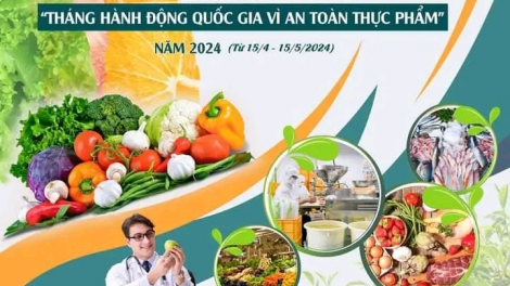 Tháng hành động vì an toàn thực phẩm năm 2024: Tiếp tục bảo đảm an ninh, an toàn thực phẩm trong tình hình mới ( 15/04/2024)