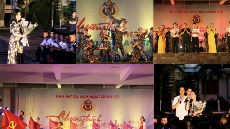 Các nghệ sĩ Nhà hát Ca múa nhạc Quân đội hát cùng những người lính biển (22/05/2024)