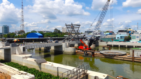 Cần Thơ: Công trình kè chống ngập “chạy đua” cùng mùa mưa bão