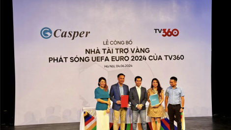 Casper là nhà tài trợ vàng phát sóng UEFA EURO 2024 của TV360 tại Việt Nam (4/6/2024)