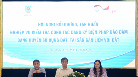 Bồi dưỡng, tập huấn nghiệp vụ kiểm tra công tác đăng ký biện pháp bảo đảm bằng quyền sử dụng đất, tài sản gắn liền với đất (27/06/2024)