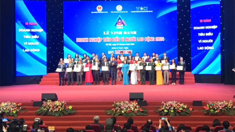Vinh danh 67 doanh nghiệp tiêu biểu vì người lao động năm 2024 (25/6/2024)