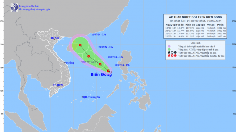 THỜI SỰ 18H CHIỀU 19/7/2024: Áp thấp nhiệt đới trên biển Đông tăng cấp, tiếp tục di chuyển theo hướng Tây Bắc về phía quần đảo Hoàng Sa, ít có khả năng đổ bộ vào đất liền Việt Nam