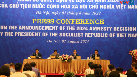 Họp báo công bố Quyết định về đặc xá năm 2024 của Chủ tịch nước (02/08/2024)