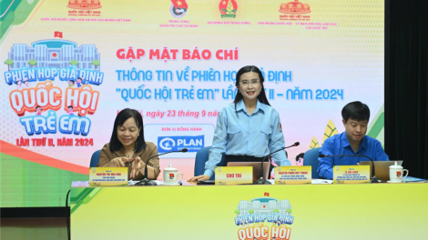 Ngày 27-29/09: diễn ra Phiên họp giả định “Quốc hội trẻ em” lần thứ 2 (23/09/2024)