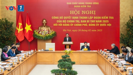 Công bố quyết định thành lập Đoàn kiểm tra của Bộ chính trị với Đảng ủy Quốc hội, Chính phủ