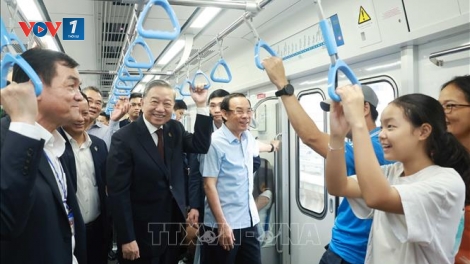 Tổng Bí thư Tô Lâm trải nghiệm thực tế Tuyến Metro số 1 (Bến Thành - Suối Tiên)