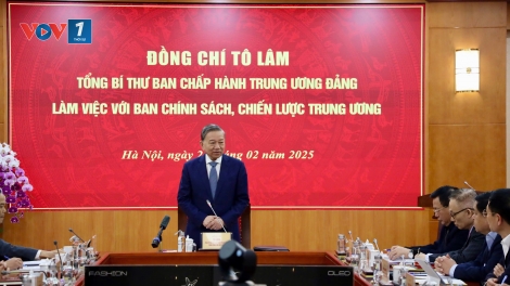 Tổng Bí thư Tô Lâm làm việc với Ban Chiến lược, chính sách Trung ương