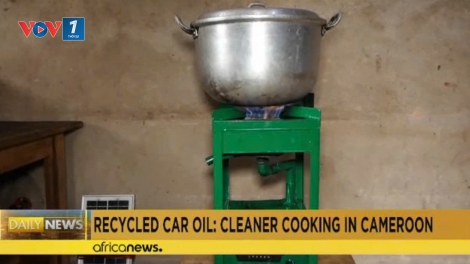 Kỹ sư ở Cameroon tái chế dầu thải của ô tô thành nhiên liệu sạch