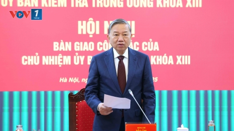 Tổng Bí thư Tô Lâm dự Hội nghị bàn giao công tác của Chủ nhiệm Ủy ban Kiểm tra Trung ương