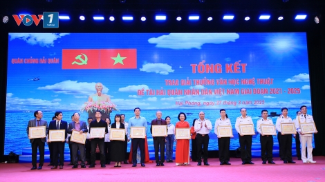 Trao giải thưởng cho 55 tác phẩm văn học nghệ thuật về đề tài Hải quân