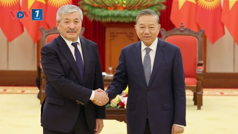 Tổng Bí thư Tô Lâm tiếp Thủ tướng Cộng hòa Kyrgyzstan Adylbek Kasymaliev