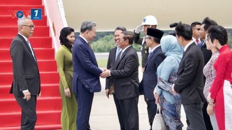 Tổng Bí thư Tô Lâm tới Jakarta bắt đầu các hoạt động thăm cấp Nhà nước tới Indonesia