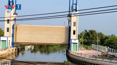 Tiền Giang: Nước mặn tăng đột biến, đóng nhiều cống ngăn mặn khẩn cấp