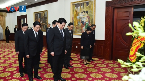 Lãnh đạo Đảng, Nhà nước viếng nguyên Chủ tịch Đảng Nhân dân Cách mạng Lào, nguyên Chủ tịch nước Lào 
