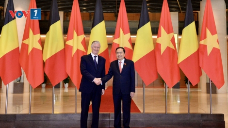 Chủ tịch Quốc hội Trần Thanh Mẫn hội kiến Nhà Vua Philippe Vương Quốc Bỉ